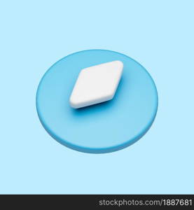 3d simple compass icon isolated illustration on pastel blue background. Hight quality realistic 3d render. 3d simple compass icon isolated illustration on pastel blue background. Hight quality 3d render