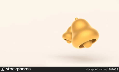 3d simple gold notification bells isolated banner template on pastel background. Hight quality 3D illustration. 3D render. 3d simple gold notification bells banner template isolated on pastel background. Hight quality 3D illustration.