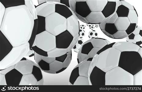 3D Soccer Ball Background.