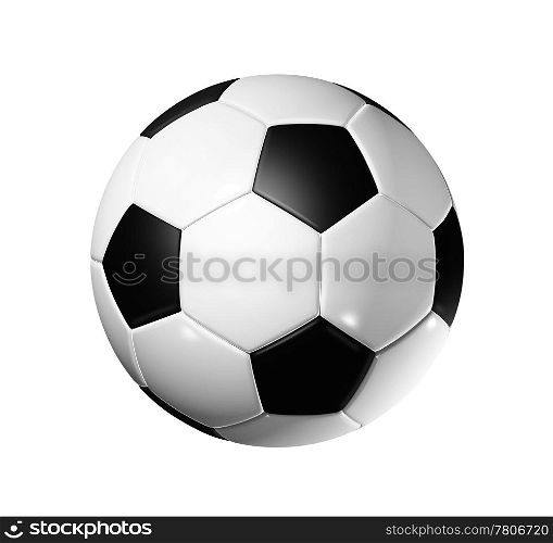 3D soccer ball isolated on white with clipping path - world football cup 2010. Soccer football ball