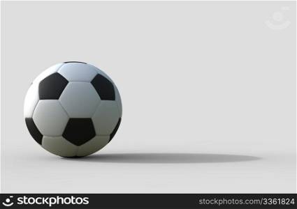 3d soccer ball on white background