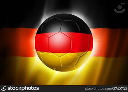 3D soccer ball with Germany team flag, world football cup Brazil 2014