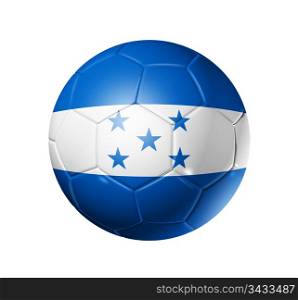 3D soccer ball with Honduras team flag, world football cup 2010. isolated on white with clipping path. Soccer football ball with Honduras flag