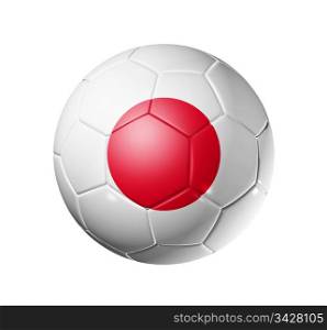 3D soccer ball with Japan team flag, world football cup 2010. isolated on white with clipping path. Soccer football ball with Japan flag