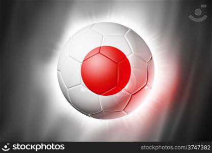 3D soccer ball with Japan team flag, world football cup Brazil 2014