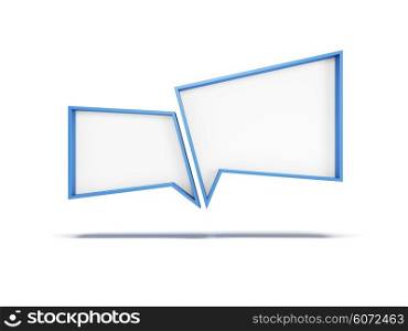 3d speech bubbles, isolated 3d rendering