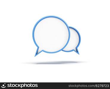 3d speech bubbles, isolated 3d rendering