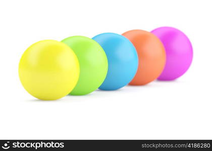 3d Spheres Isolated on White