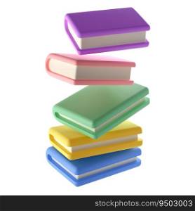 3D Stack of Closed Book in air Icon. Isolated with clipping path. Render Educational Literature. Reading Education back to school concept.. 3D Stack of Closed Book in air Icon. Isolated with clipping path. Render Educational Literature. Reading Education back to school concept