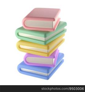 3D Stack of Closed Books Icon Isolated with clipping path. Render Educational or Business Literature. Reading Education, E-book, Literature, Encyclopedia, Textbook Illustration.. 3D Stack of Closed Books library Icon Isolated with clipping path. Render Educational or Business Literature. Reading Education, E-book, Literature, Encyclopedia, Textbook Illustration