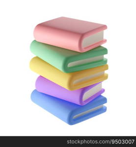 3D Stack of Closed Books Icon Isolated with clipping path. Render Educational or Business Literature. Reading Education, E-book, Literature, Encyclopedia, Textbook Illustration.. 3D Stack of Closed Book Icon Isolated with clipping path. Render Educational school or Business Literature. Reading Education, E-book, Literature, Encyclopedia, Textbook Illustration