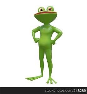 3D Stock Illustration Muscular Frog on a White Background
