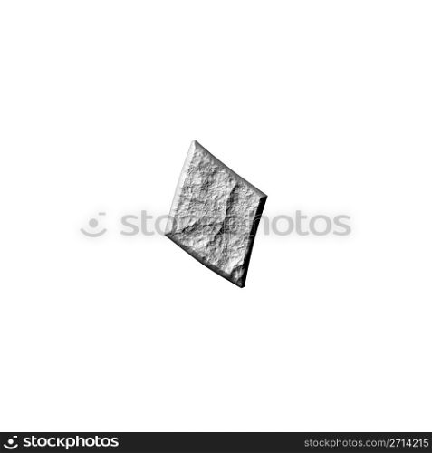3D stone arab number 0 isolated in white