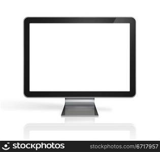 3D television, computer screen isolated on white whith clipping path. 3D television screen