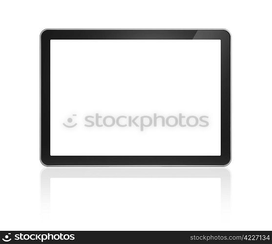 3D television, computer screen isolated on white with clipping path. 3D computer, TV screen