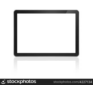 3D television, computer screen isolated on white with clipping path. 3D computer, TV screen