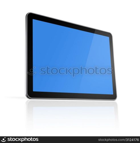 3D television, computer screen isolated on white with clipping path. 3D TV screen