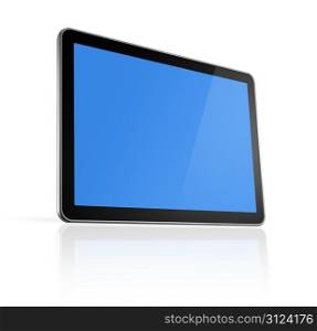 3D television, computer screen isolated on white with clipping path. 3D TV screen