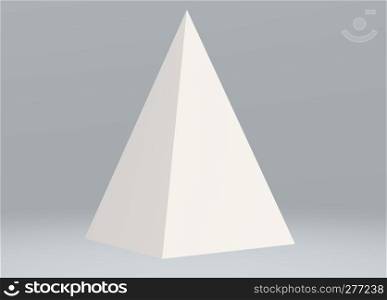 3d triangle isolated on gray background. triangle sign.