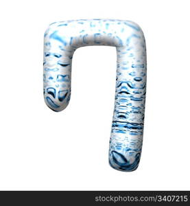 3D water drop digit. Isolated from background