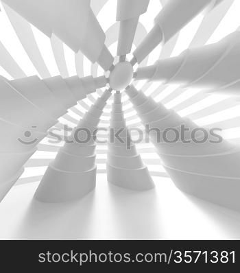 3d White Abstract Architecture Background