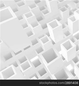 3d White Abstract Architecture Concept