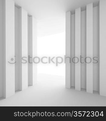 3d White Abstract Architecture Concept
