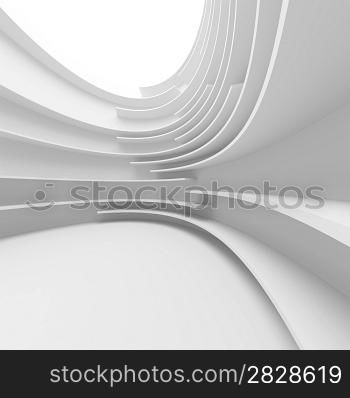 3d White Abstract Architecture Design