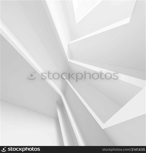 3d White Abstract Architecture Design