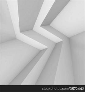 3d White Abstract Architecture Rendering