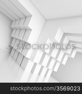 3d White Abstract Digital Background