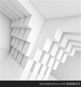 3d White Abstract Digital Background