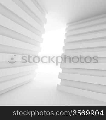 3d White Abstract Doorway Background