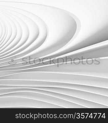 3d White Abstract Futuristic Wallpaper