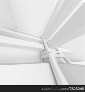 3d White Abstract Interior Background