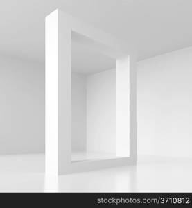 3d White Abstract Interior Background