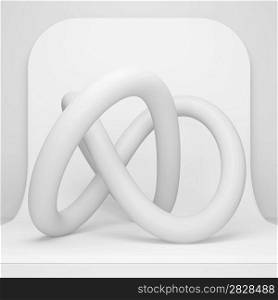 3d White Abstract Shape