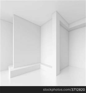 3d White Creative Interior Concept