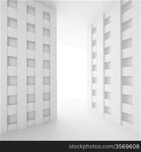3d White Empty Room Design