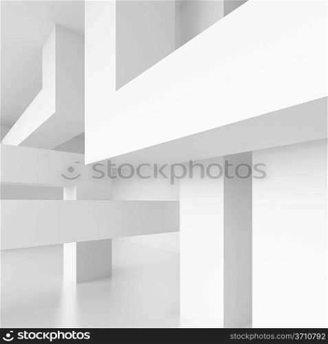 3d White Modern Building Background
