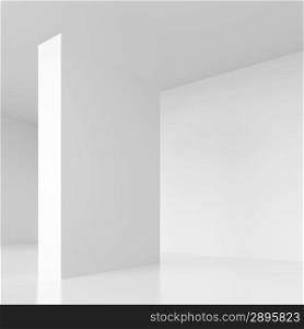 3d White Modern Interior Background