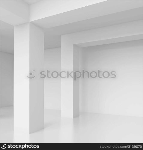 3d White Modern Interior Background