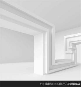 3d White Modern Interior Design