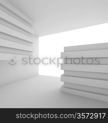 3d White Modern Interior Room