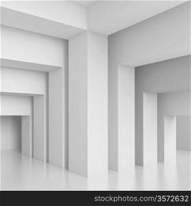 3d White Modern Interior Wall