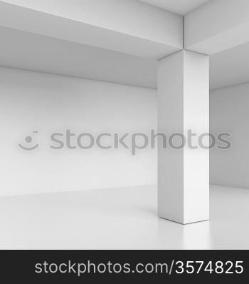 3d White Simple Interior Background