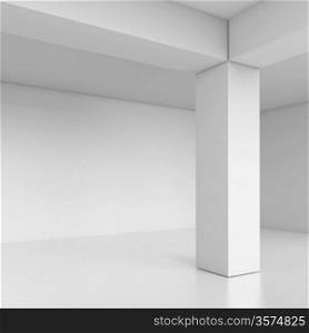 3d White Simple Interior Background