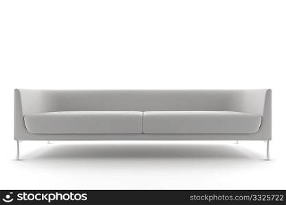 3d white sofa isolated
