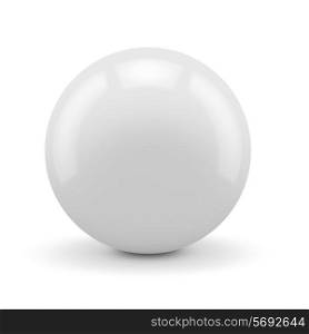 3D white sphere isolated over a white background