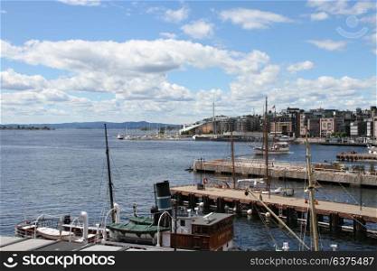 4/4/2017: Oslo, Norway: View of city of norway, city docks